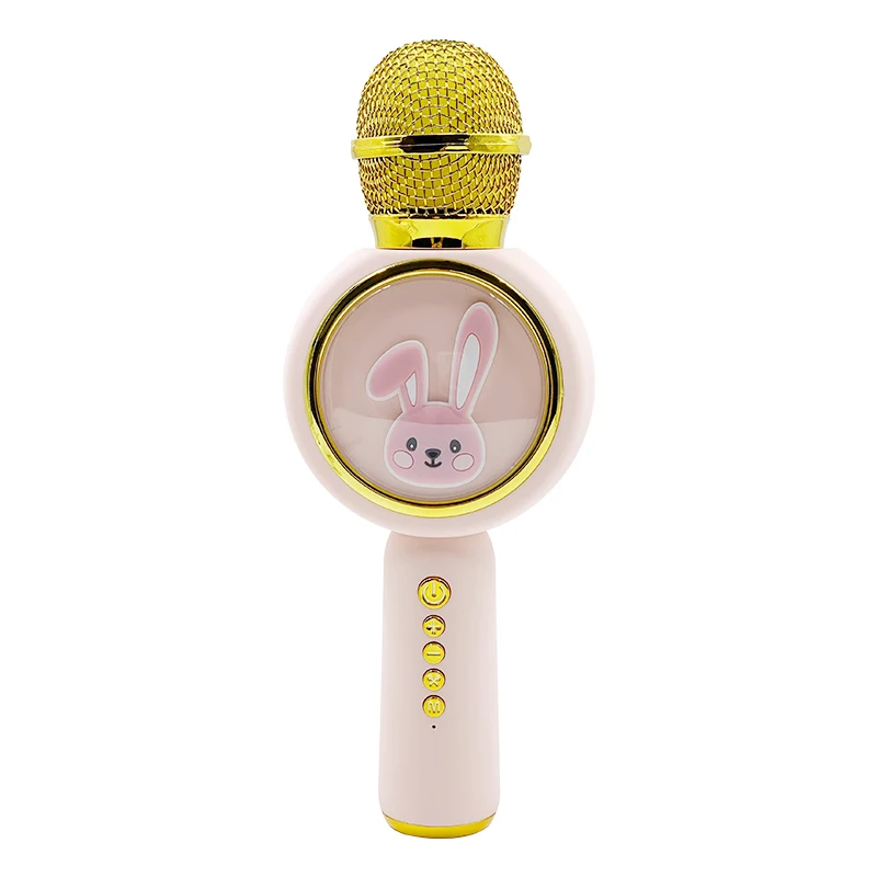 Cheap Price Wireless Mic Plastic Karaoke Player Home KTV Speaker Kids Microphone Toy Gift