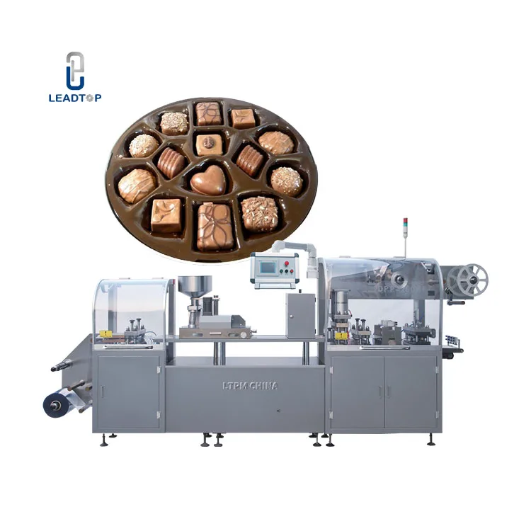 Full Automatic Aluminum Plastic PVC Blister Filling Packaging Machine Mini Chocolate Honey Candy Blister Sealing Packing Machine