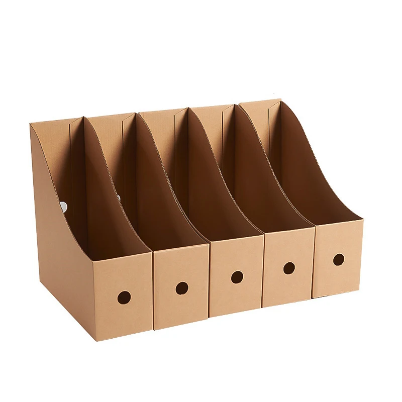 
A4 Kraft Paper Cardboard Desk Document File Holder/Magazine Rack Office Storage Organizer Box 