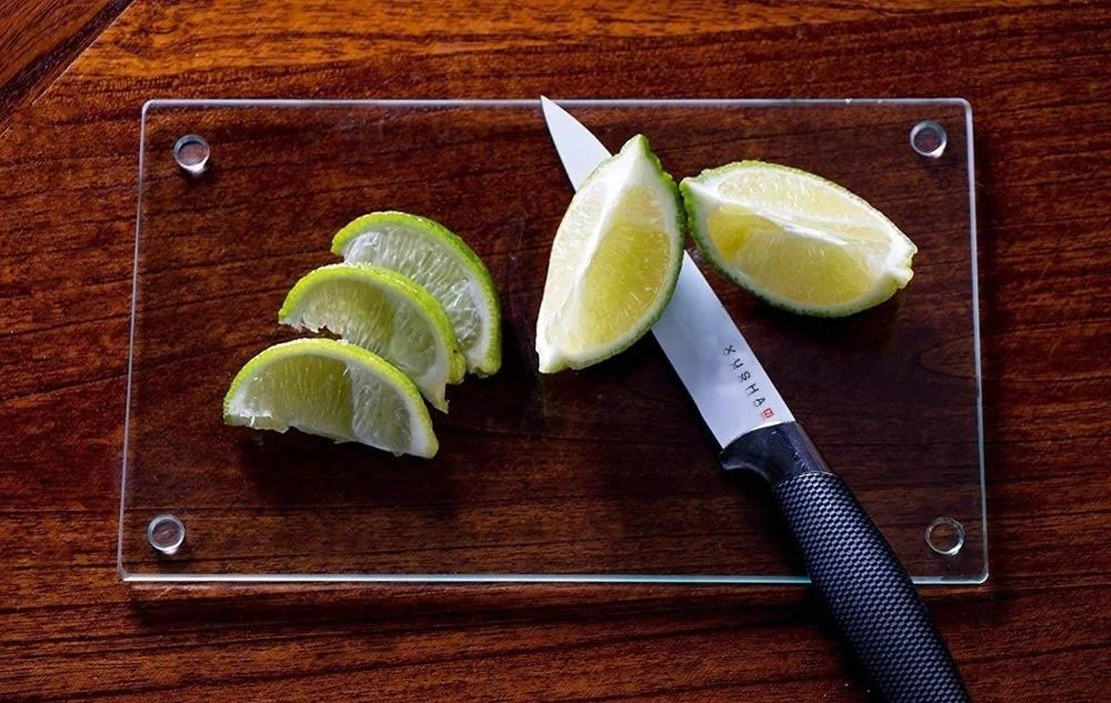 Glass Cutting Board Set by Clever Chef 4 Non Slip Cutting Boards are Shatter-Resistant, Durable, Stain Resistant, Dishwasher