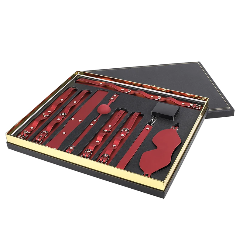 Sexy Lingerie For Woman Couples Cosplay Adults Games Bdsm Handcuffs Collar Whip Toys Accessories Bondage Set