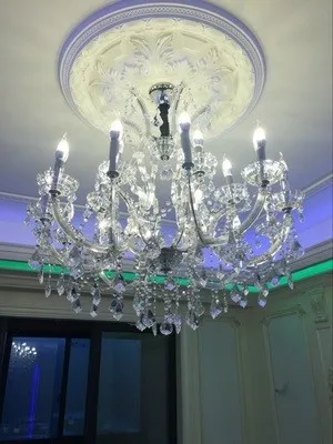 Guangdong Zhongshan classic luxury hotel indoor wedding led candle crystal pendant light chandelier