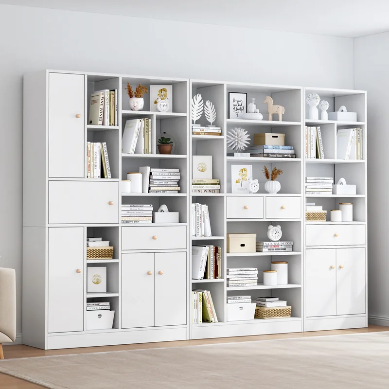 Bookrack Home Study Room Modern Simple Design Wooden 5 Level Bookshelf Modern Office Simple Bookcases