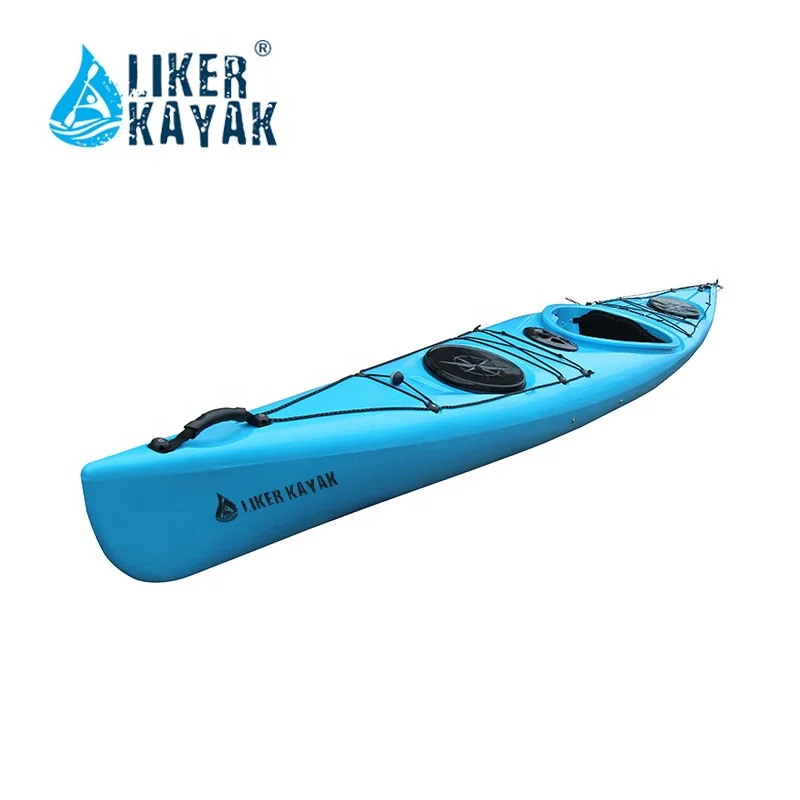450cm single seat kayak sit in ocean kayak with rudder