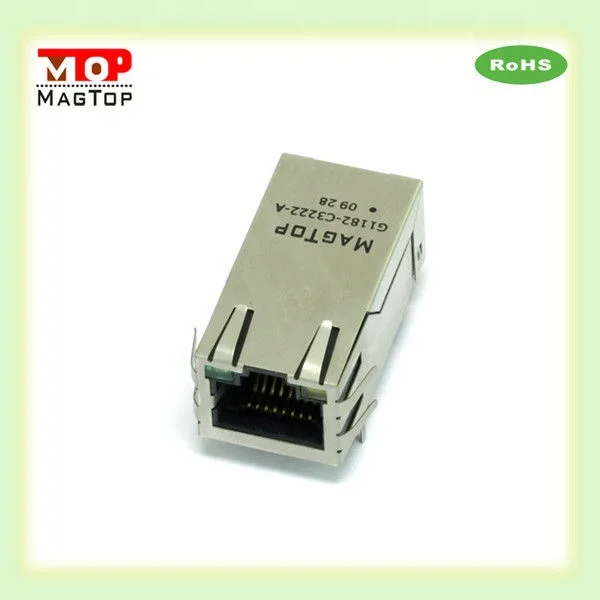  1x1 коннектор rj45 Power Over Ethernet ( PoE ) 10/100BASE-TX RJ45 с магнитным