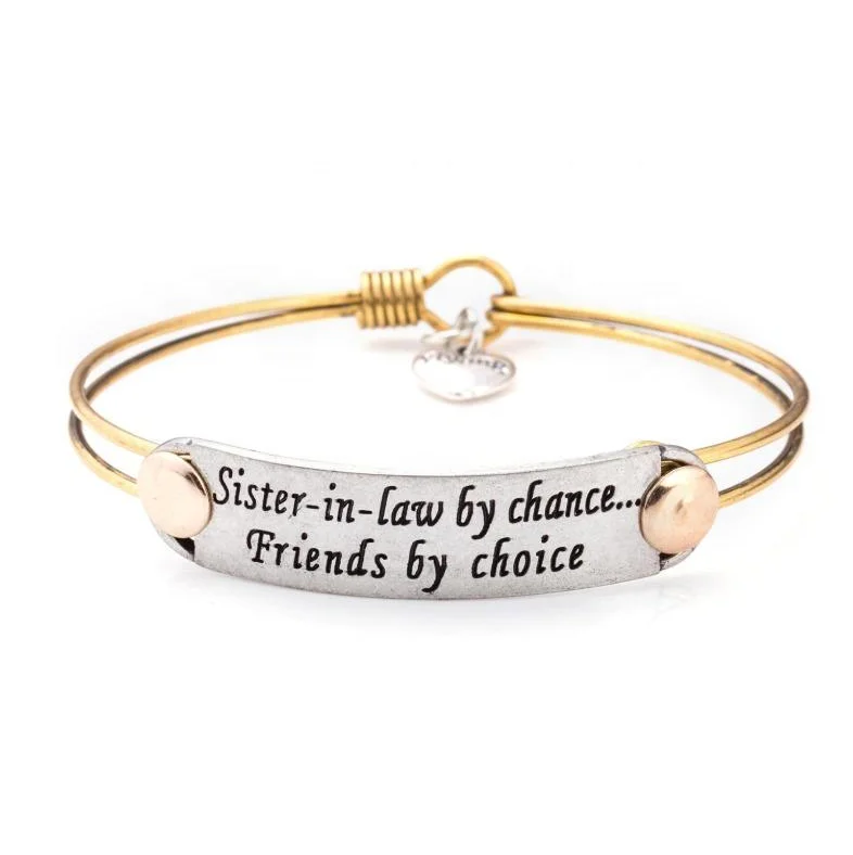 Joycuff  Women Charm Jewelry Positive Inspirational Metal Ring Twist Heart Bracelet