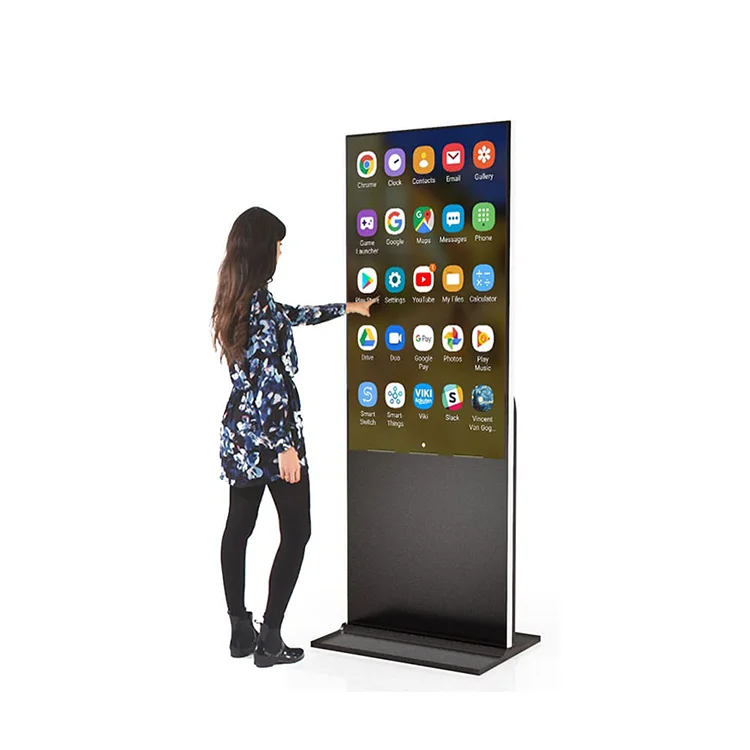 55 Inch Floor Stand Vertical Interactive Digital Signage Advertising Display Android LCD Touch Screen Kiosk