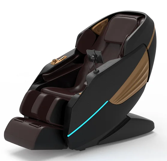 Luxury OEM Supported Touch Screen Panel Calf Rubbing Stretching Function Shiatsu Technique 3D Zero Gravity Massage Chair