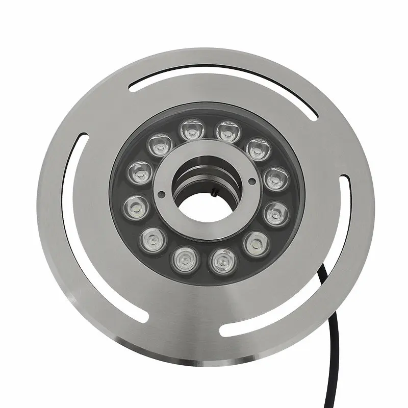 Outdoor IP68 Waterproof Stainless Steel RGB 24v water jet LED Underwater pump Fountain Nozzle Light for small Fountain