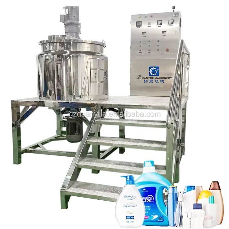 Duanyue Cosmetic Mixer Liquid Detergent Mixers Mixing Tank With Homogenizer Machine Liquid Washing Mixer
