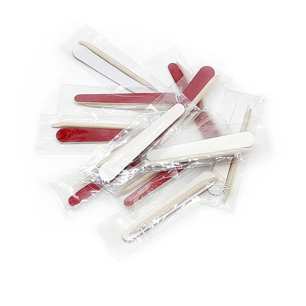 New Product Customized Printing Logo Professional Manicure Tool Mini Nail File And Orange Wood Stick Set For Nails