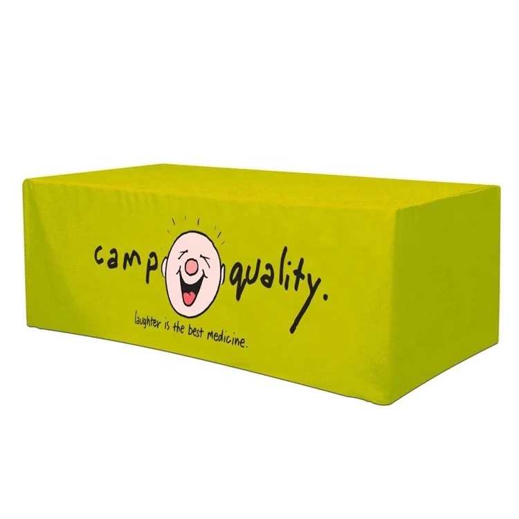 Custom printed 4st 6ft 8ft trade show table throw fitted custom printed standard table cover with Logo for Business Events