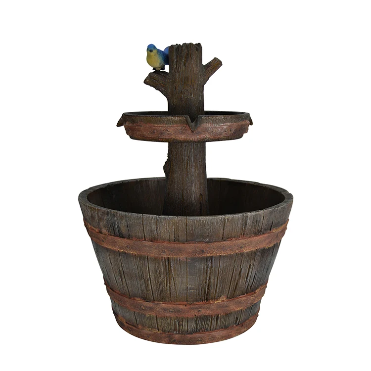 hot selling high quality outdoor 3tier water fountain garden decoration resin solar waterfall for house backyard