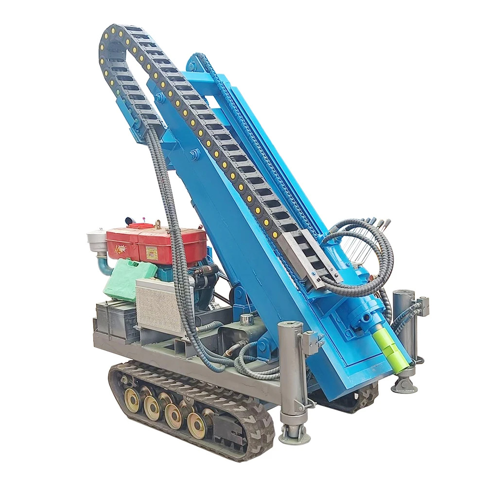 Ground screw machine guardrail screw pile driver