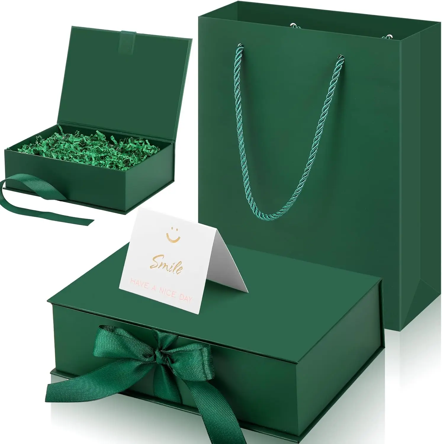 Custom factory price Wholesale Blue Red Green Black Paper bag Luxury brand packing Cardboard jewelry sets carton