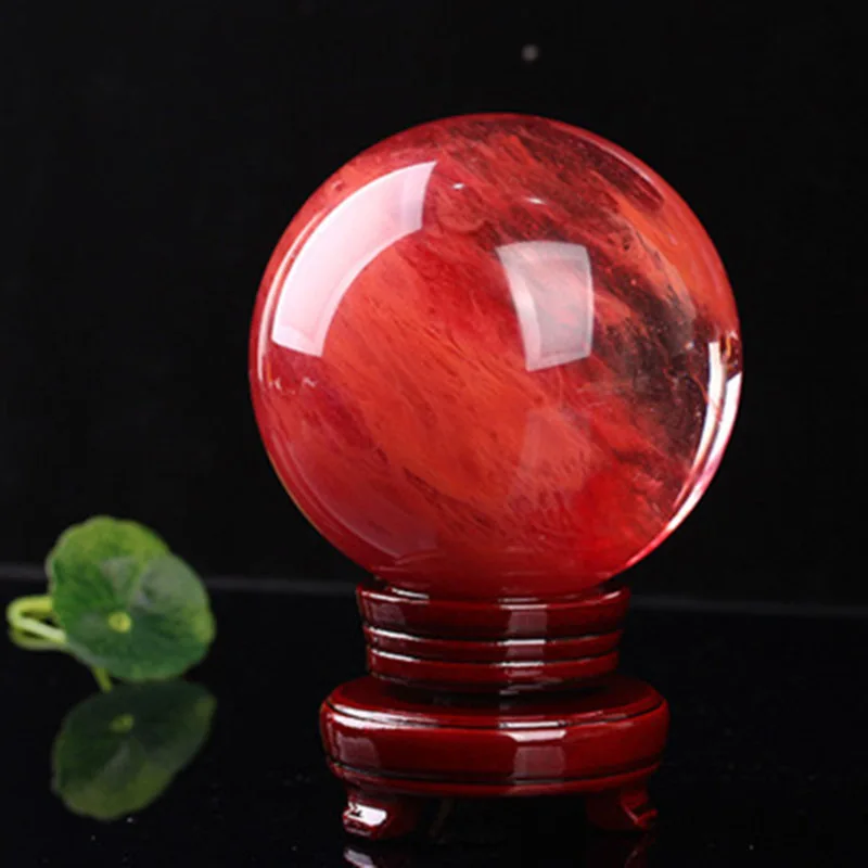Wholesale Red Smelting Stone Fused Quartz Crystal Sphere