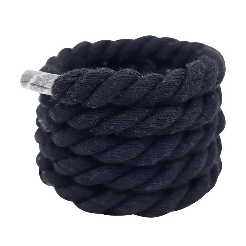 Vintage Outdoor Sports Shoe Lace 10mm round Polyester Cotton Twisted Cord Thick Rope for Outdoor Sports Accessories
