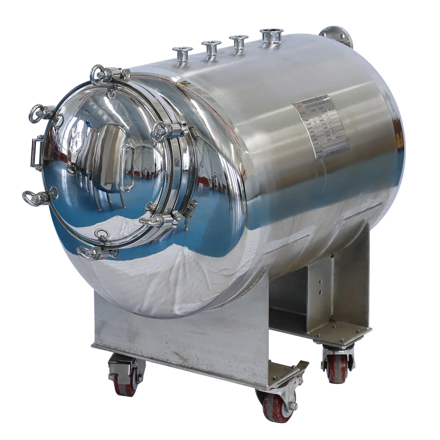 2000L  Hot Sale horizontal type  Vacuum Mixing Pressure  Storage Tank From China