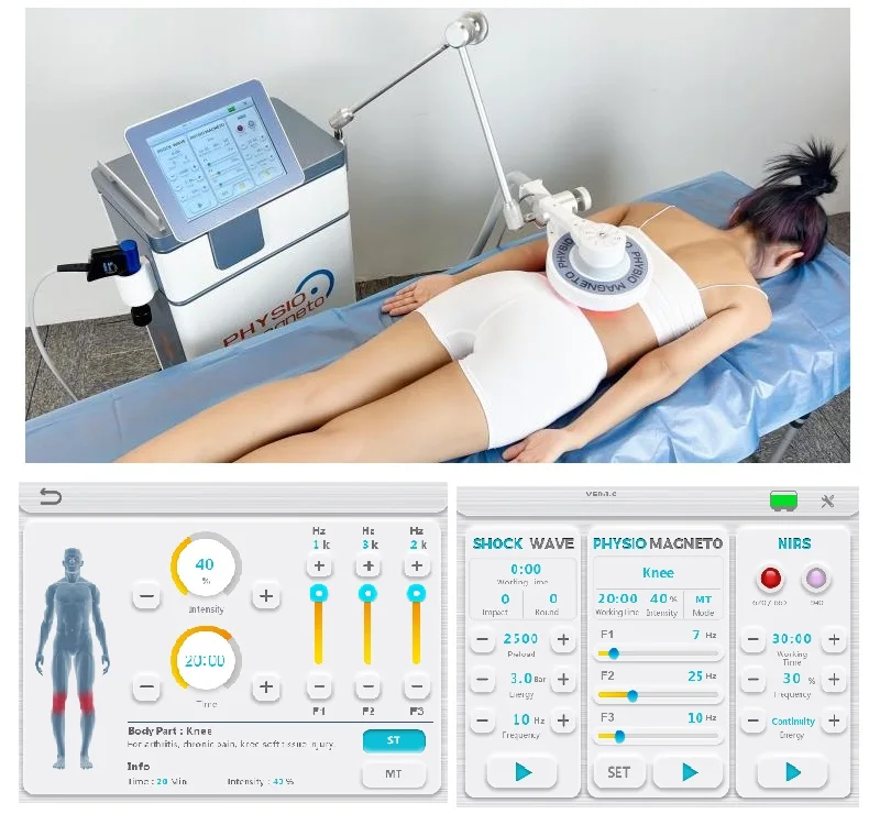 Pemf 3000hz Pulse Magnetic Therapy Pain Relief Device With Near Infrared Red light therapy And Shockwave Therapy