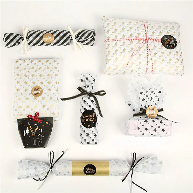 Manufacture Custom Hot Foil Spot Gold Star Gift Wrapping Tissue Paper