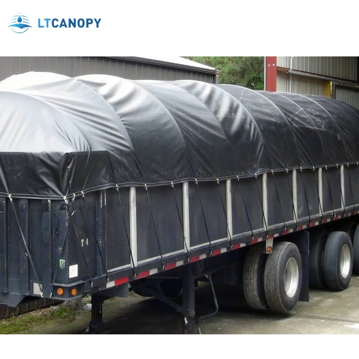 Litong tear resistant waterproof heavy duty tarp grey color tarpaulin for truck cover