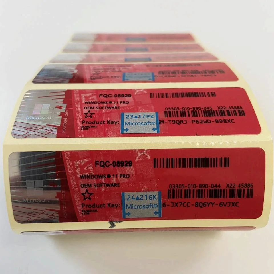 Оптовая продажа, windows 11, профессиональная наклейка COA с гарантией на ключ