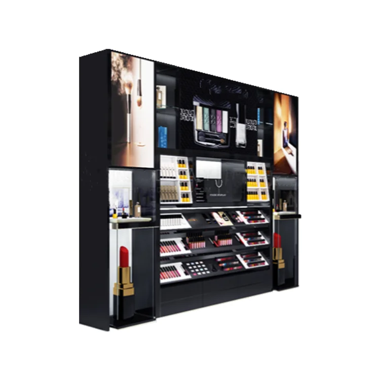Retail Lipstick Stand Pedestal Stand Cosmetic Wall Showcase Makeup Display Cabinet Beauty Shop Fixtures Retail