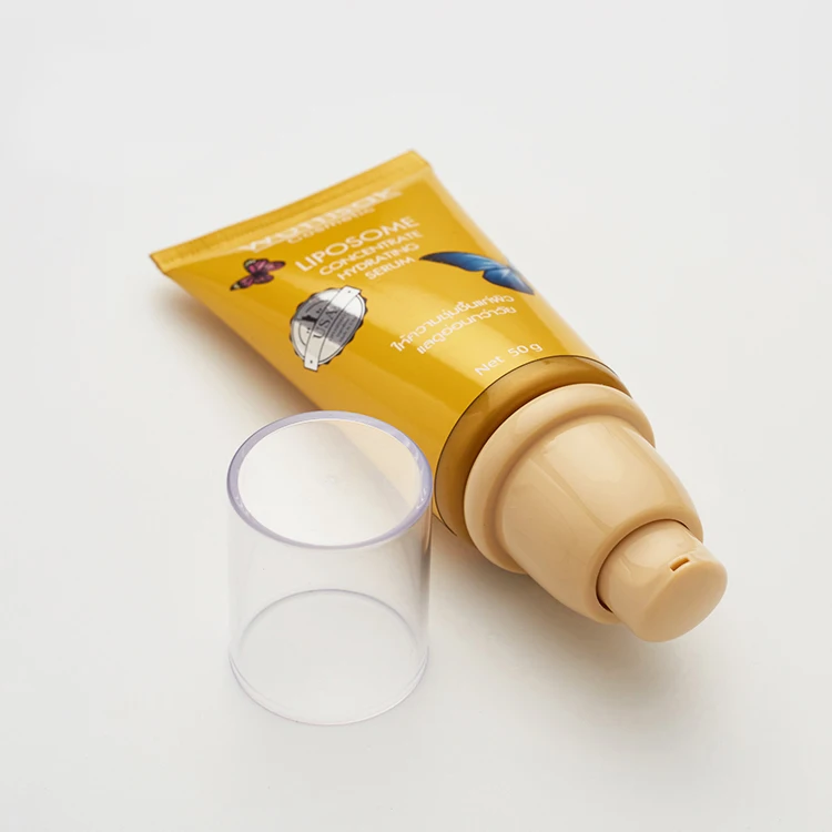 15ml 20ml 30ml isolation cream plastic tube packaging airless pump squeezer cosmetic sugarcane soft touch eye cream tube
