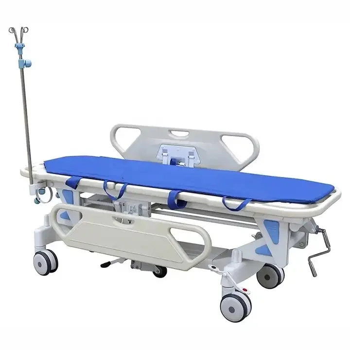Best price manual Medical Transport Trolley Patient Ambulance Transfer Stretcher Bed