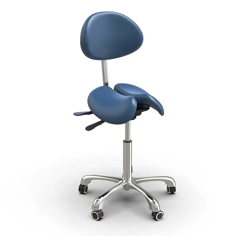 MS14D-1 Professional factory Price Aluminum Base Hydraulic Adjustable Height Swivel Saddle Chair Massage Stool With Wheels