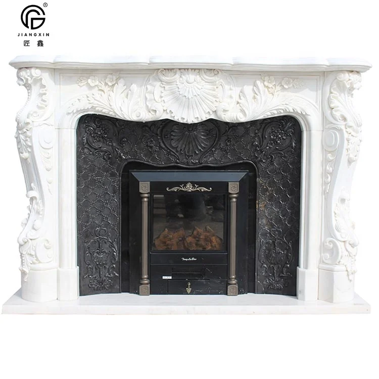 Interior Decor Hand Carved Marble Fireplace Surrounding Stone Fireplace