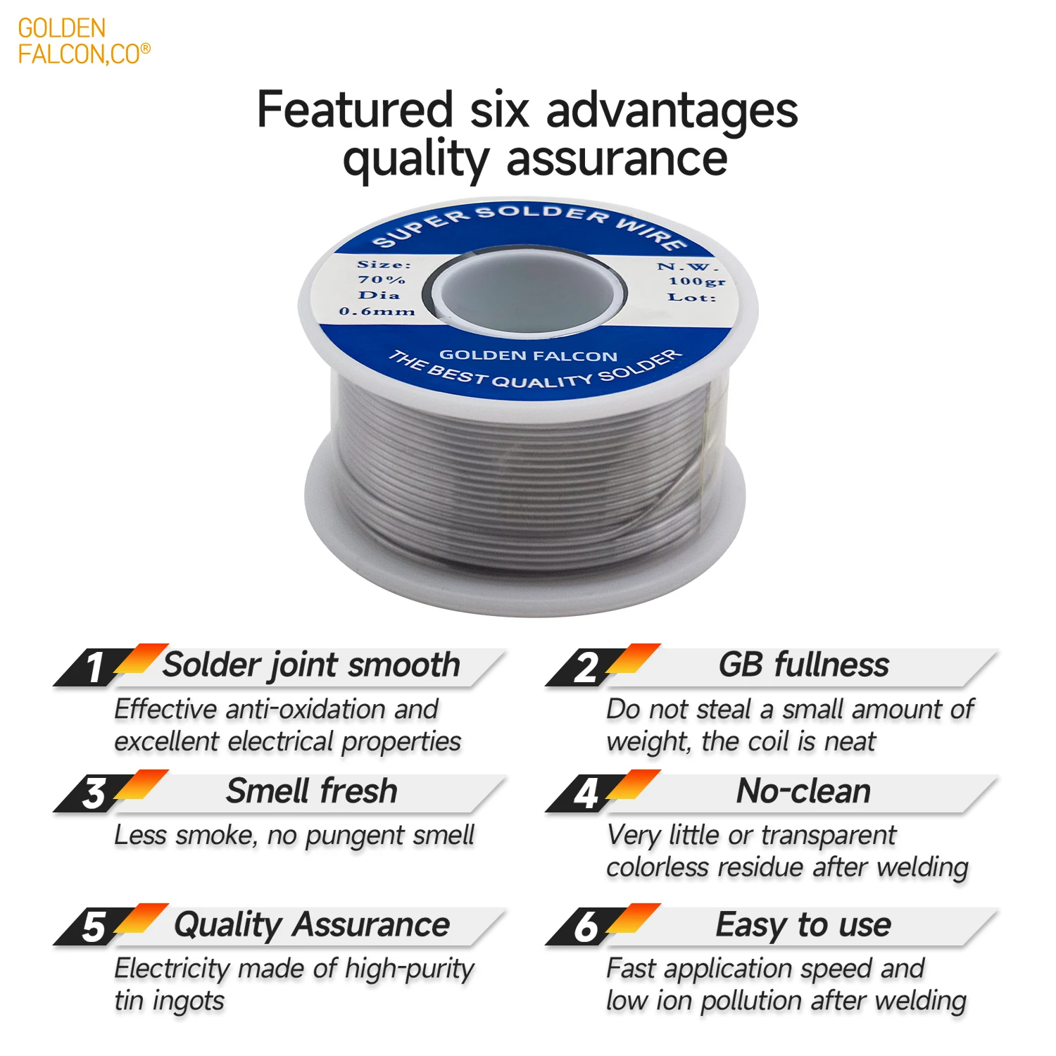 solder wire 0.6mm Soldering wire with flux 100g Sn70Pb30 Flux Rosin Activated Cored Tin wire 70 30