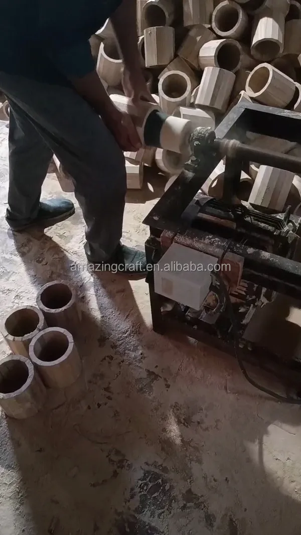 Solid Wood Carved Cutout Jar Container Food Pot with Oil Treatment Customized Size Wholesale