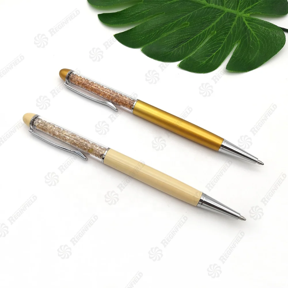 Hot-selling Extra Fine Metallic Pen Crystal Metal Ballpoint Pen with Touch Function Stylus Pen For Ipad with logo