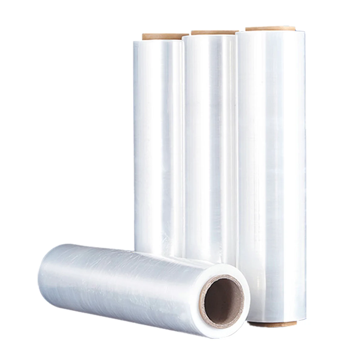 Transparent Stretch LLDPE Shrink Wrap Film Roll Soft Polyethylene Plastic Wrap for Packaging Cartons Moisture-Proof