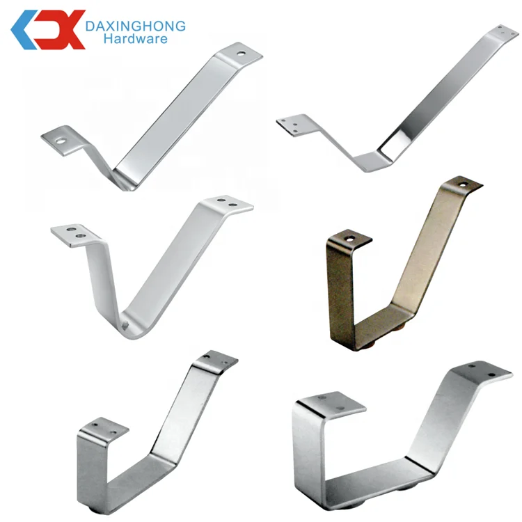 Modern Design V Shape Chrome Metal Furniture Accessories  Bed Base Chair Feet Iron Legs for Sofa