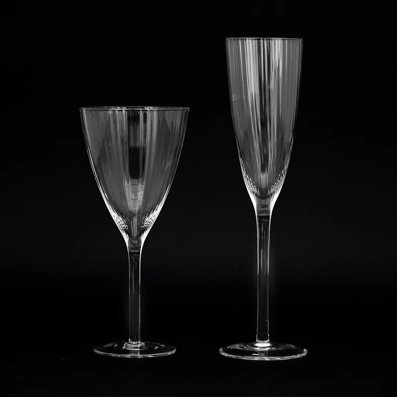 Tall Crystal Clear Clarity Classic Design Lead Free Glass Champagne Flute