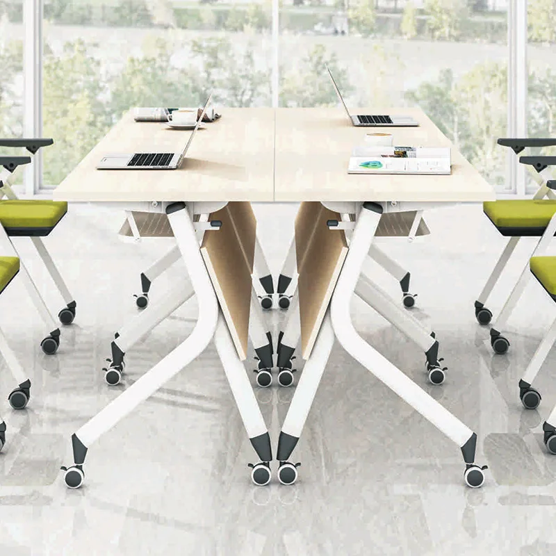 Multi-function flip top conference meeting room training table with drawer mobile student study  Furniture office computer desk