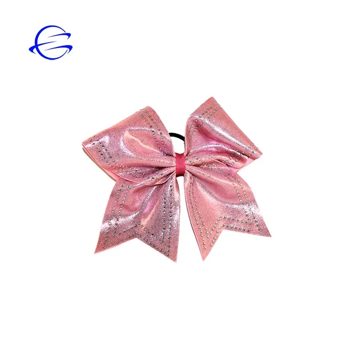 Glitter Rhinestone Ponytail Holder Sparkle Sequin Hair Bow Tie for Girls