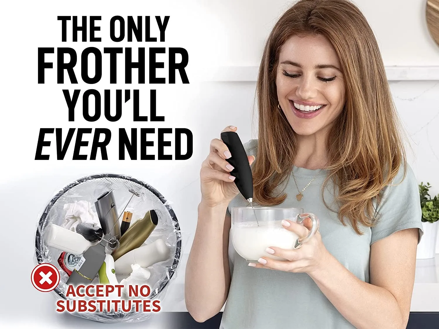 Best Seller High Quality Handheld Portable Coffee Mixer Electric Milk Frother For Kitchen