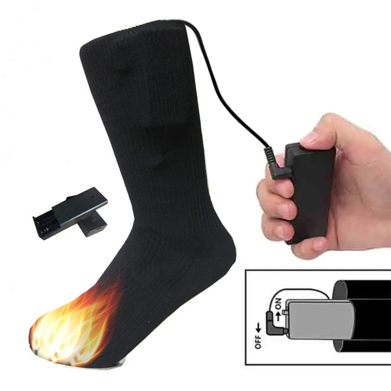 Outdoor Unisex Electric Heated Sport Socks for Men and Women Winter Sports Accessories