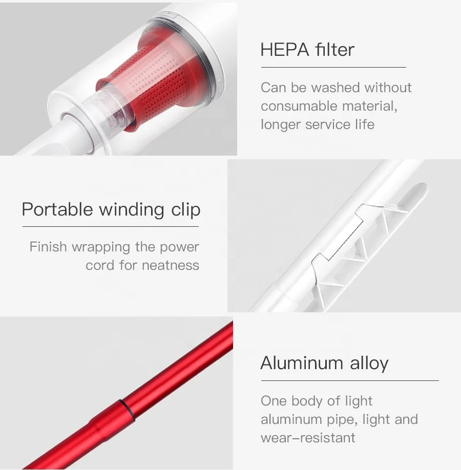 White Handheld Aspirateur Fabriques En Chine Professional Battery Cyclone Filter Powerful Car Vacuum Cleaner Cordless