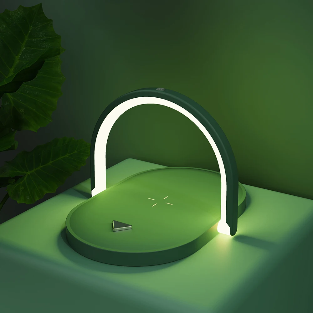 15W wireless charger with LED  Light  Mobile Phone Holder wireless charging  night lamp