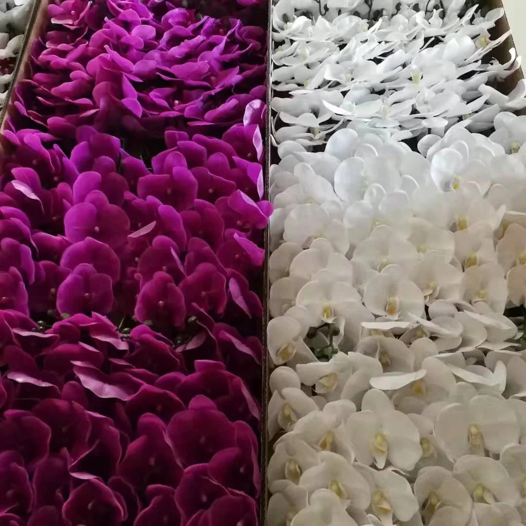 Q-1548 Factory Wholesale  Silk Artificial 9-Head Phalaenopsis Orchid Flower For Wedding Home Decoration