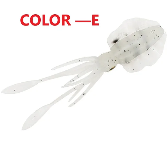 15cm Fishing Lure Octopus Squid 3D Eyes Luminous for Sea Artificial Bionics Soft Wobbler Swimming Bait
