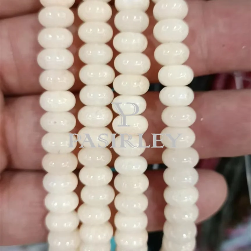 Pasirley 8mm Blue Dyed Jade Natural Agate Crystal Stone Rondelle Loose Sem Precious Gemstone Abacus Beads for Jewelry Making