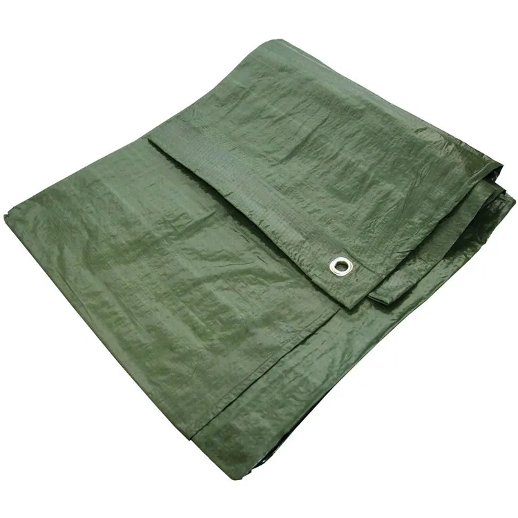 150g army green Heavy Duty Reinforced Poly Tarp Canopy Tent Cover Waterproof Tarpaulin