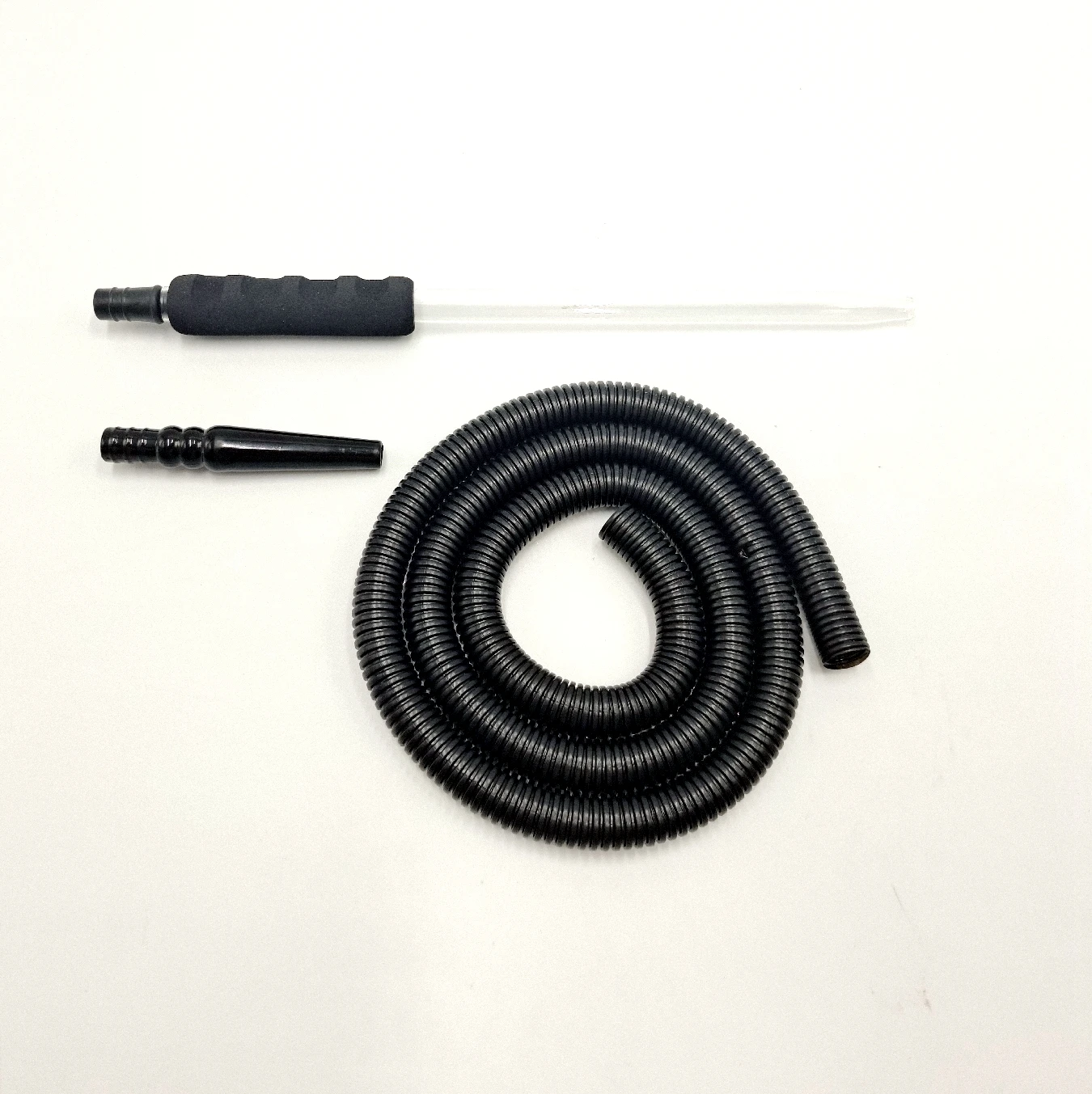 Disposable glass handle/Plastic handle hookah pipe Multi-color custom hookah pipe disposable hookah hose