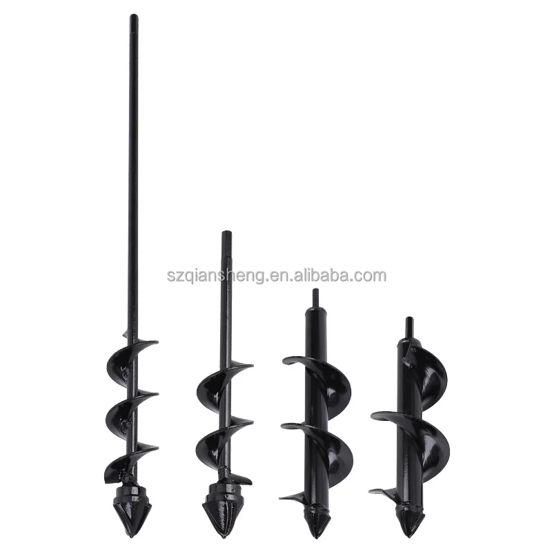Garden Auger Flower Planter Spiral Drill Bit Hex Shaft Hole Digger Yard Gardening Planting 8x30cm