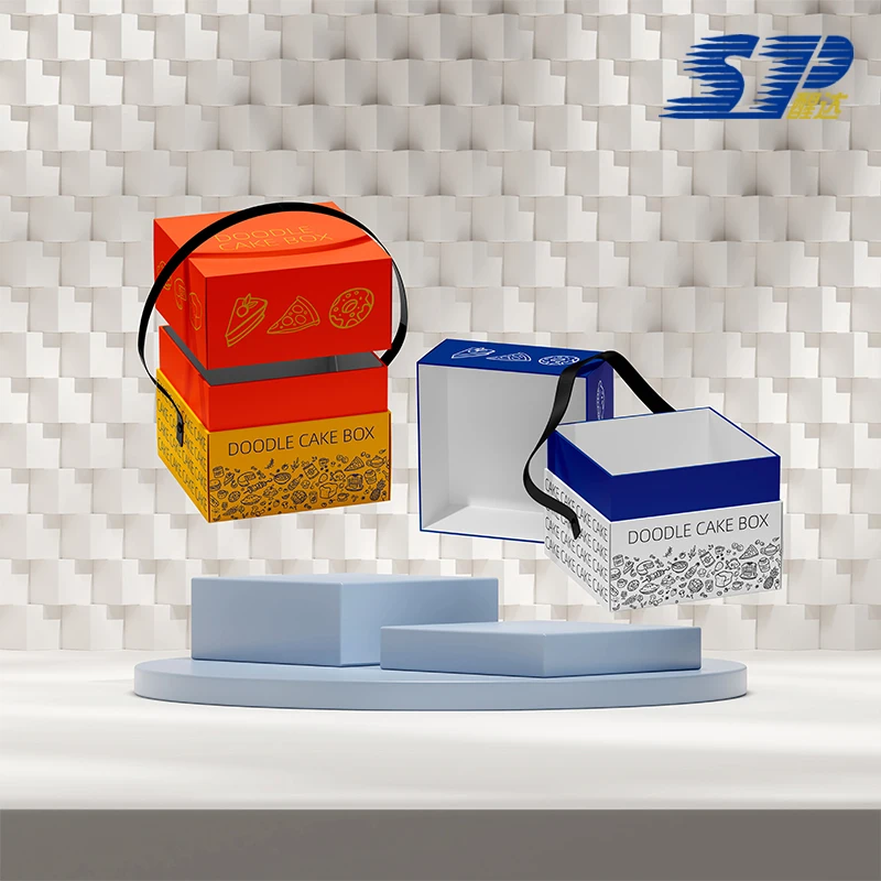 Eco-friendly carton composite cardboard packaging Fashion gift box Cake pizza doughnut packaging outer paper packaging
